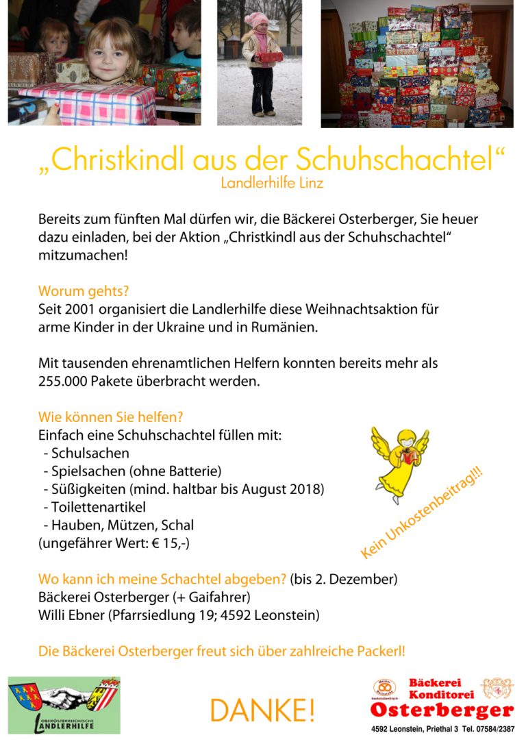 Christkindl aus der Schuhschachtel 2017