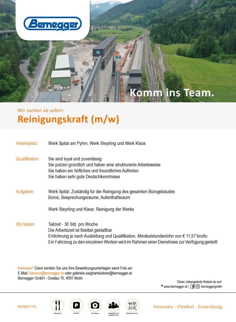 Reinigungskraft (m/w) 1 Stelleninserat Reinigung Spital Klaus Steyrling 1