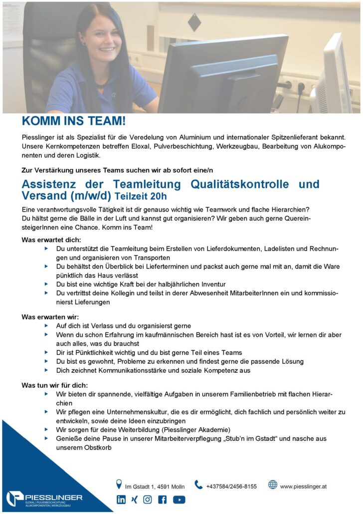 Assistenz Teamleitung AK TZ