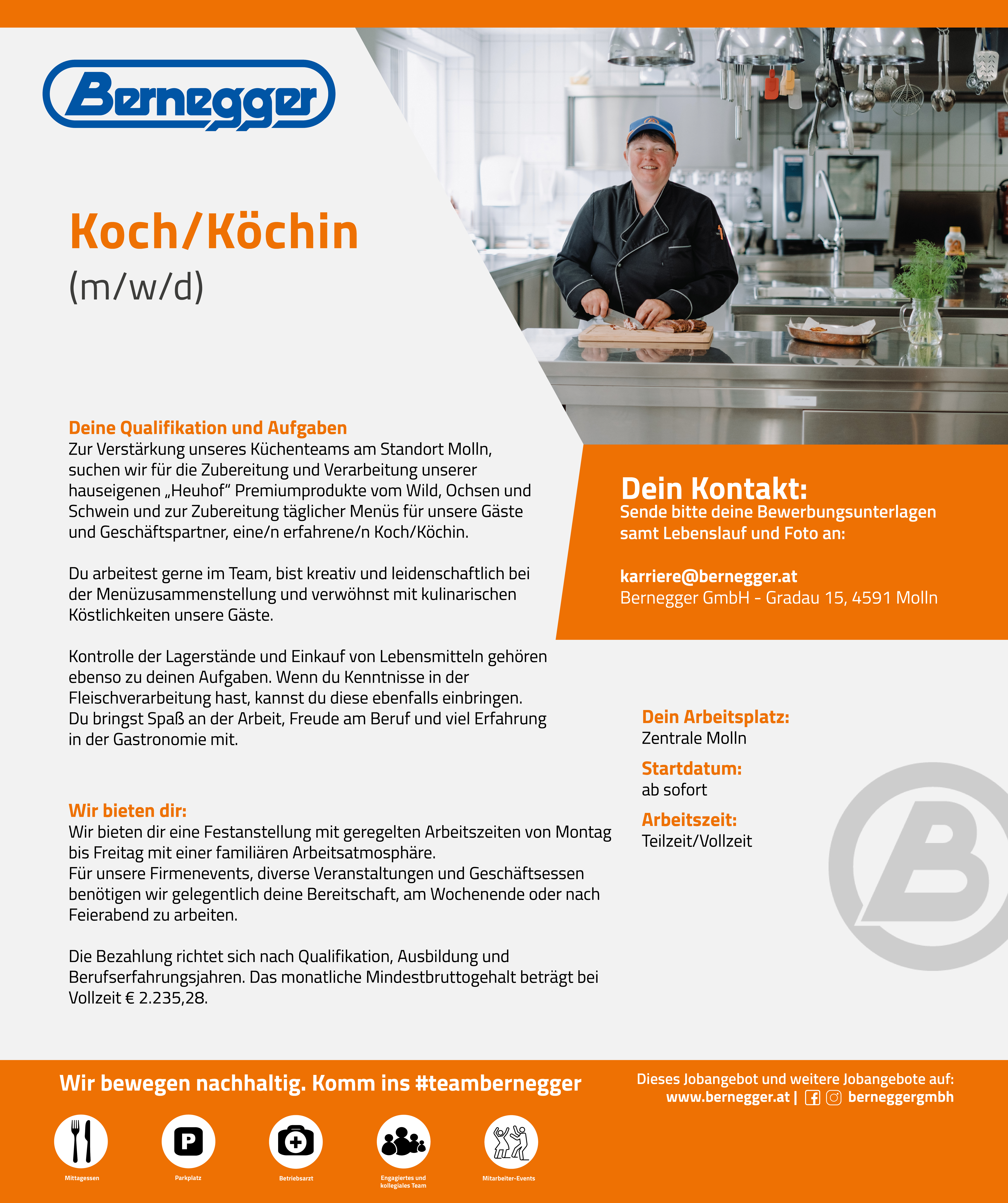 Koch/Köchin (m/w/d) 1 Stelleninserat 2023 Koch