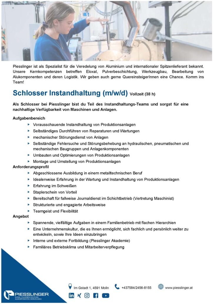 Schlosser Instandhaltung