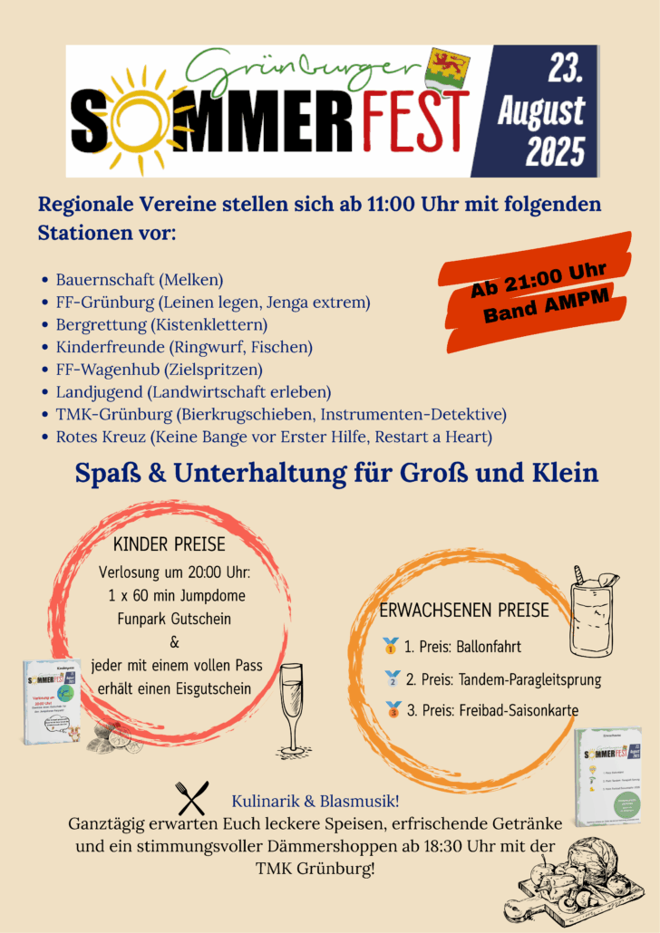 Programm Gruenburger Sommerfest