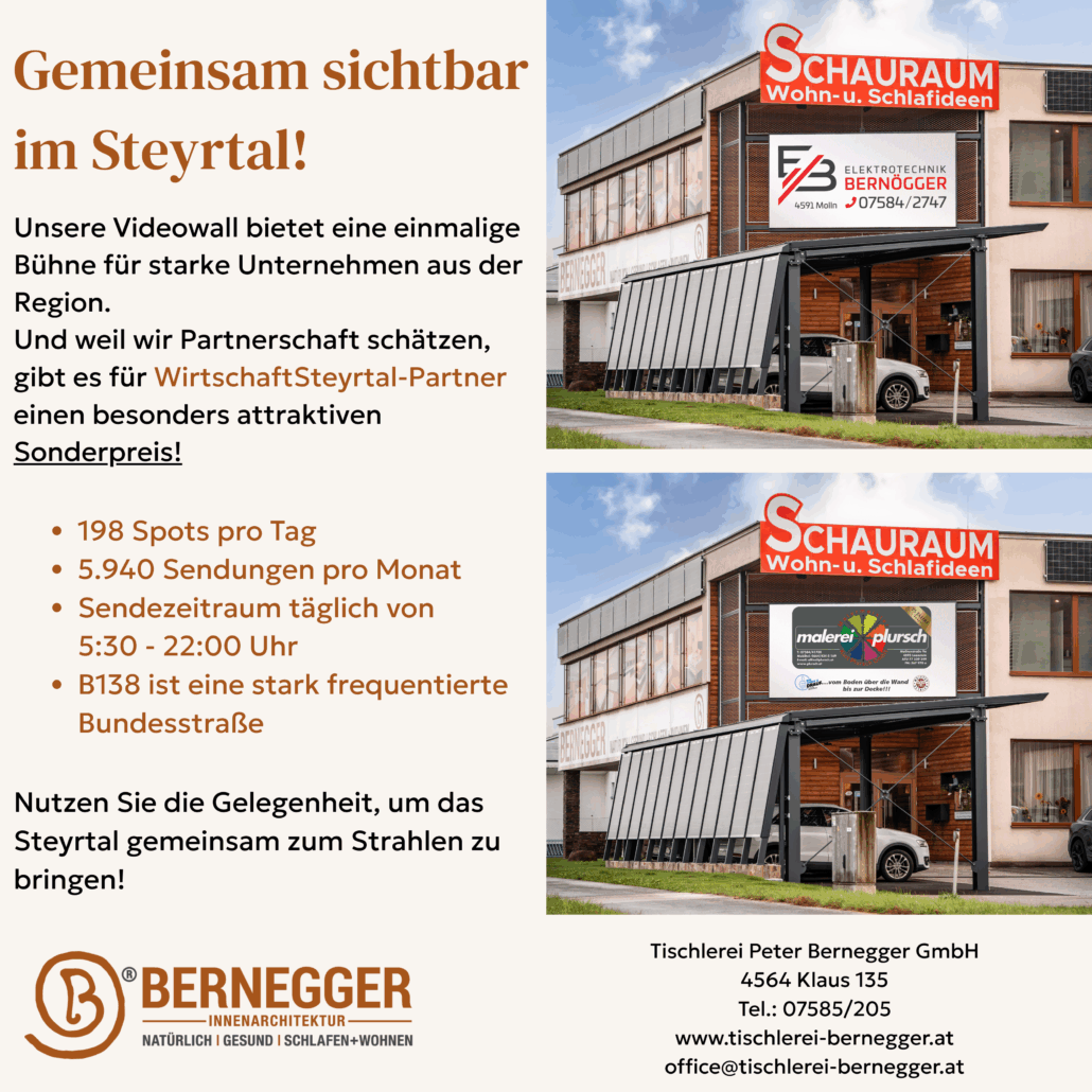 Videowall Wirtschaft Steyrtal