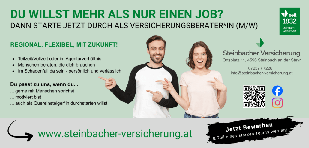 Stellenausschreibung Steinbacher Versicherung Du willst mehr als nur einen Job 10 2025