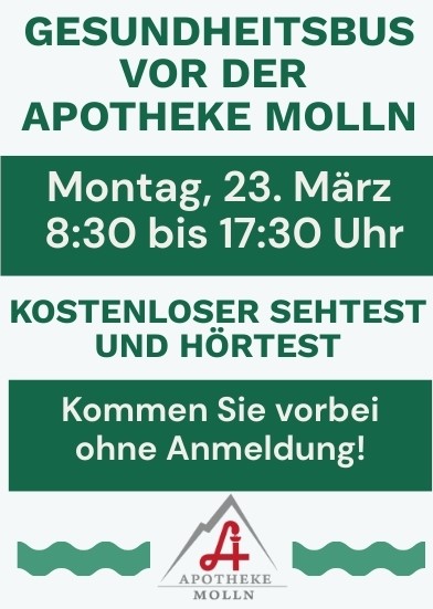 Der Hartlauer Gesundheitsbus vor der Apotheke Molln!