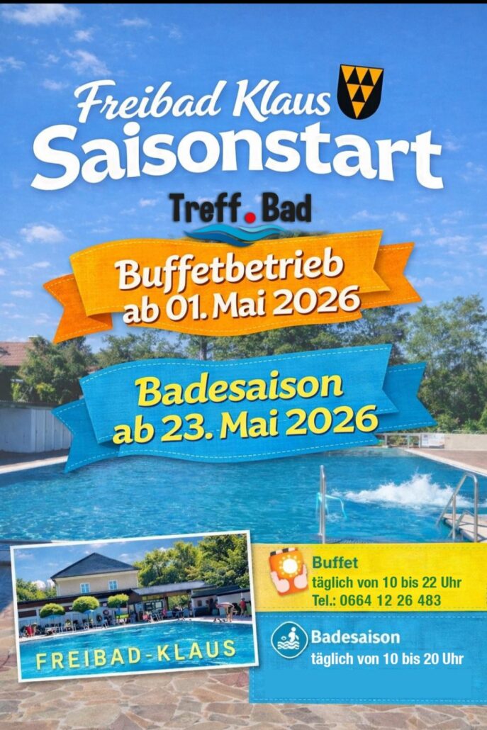 23. Mai Saisonstart Freibad Klaus