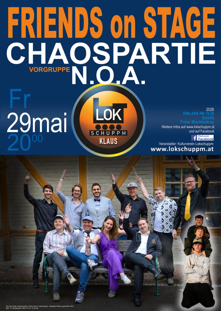 Sonderkonzert Plakat Friends Chaospartie NOA